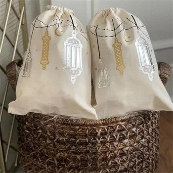 12-Летний Ид Мубарак мешок мусульманин Исламский Рамадан Карим Ифтар Аль-Адха малыш мальчик девочка друг подарочный пакет камин украшение дома
