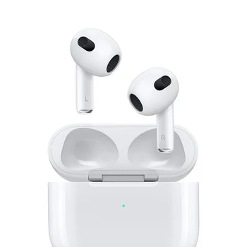 2023 Оригинальные Наушники Apple AirPods 3 с Адаптивным Эквалайзером H1, Беспроводные Наушники Bluetooth с Пространственным Звуком с Динамическим Отслеживанием Головы