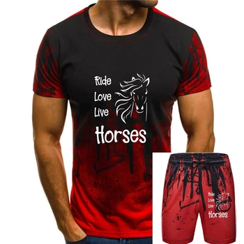 Мужская футболка Ride Love Live Horses, приталенная футболка, женская футболка, тройники, топ