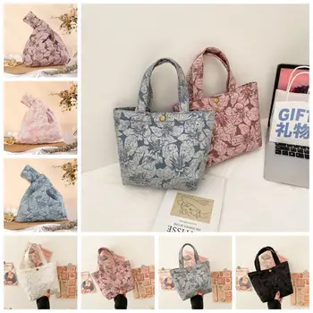 Холщовая сумка с 3D цветочной текстурой, нейлоновая сумка с роскошной текстурой, модный дизайн, Кружевная Жаккардовая ткань, сумка на запястье, дорожная сумка